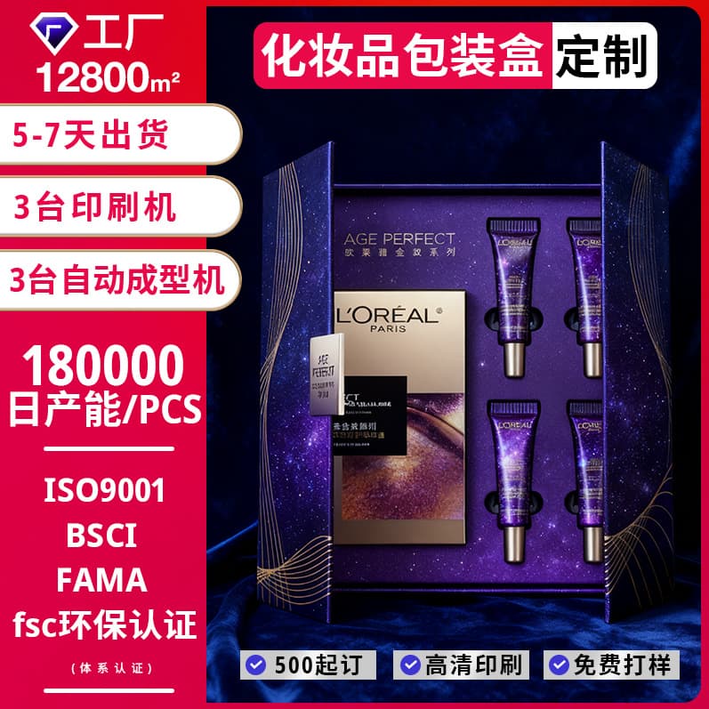 High-end cosmetic packaging box, beauty packaging box, high-end double-door gift box, Valentine's Day skin care gift box