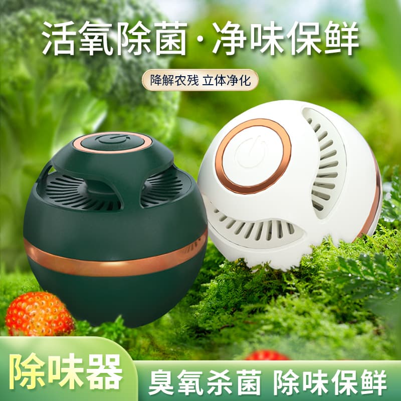 Refrigerator Deodorizer, Charging Negative Ion Shoe Cabinet Air Purifier, Home Odor Removal, Ozone Sterilization, Freshness, Deodorizer