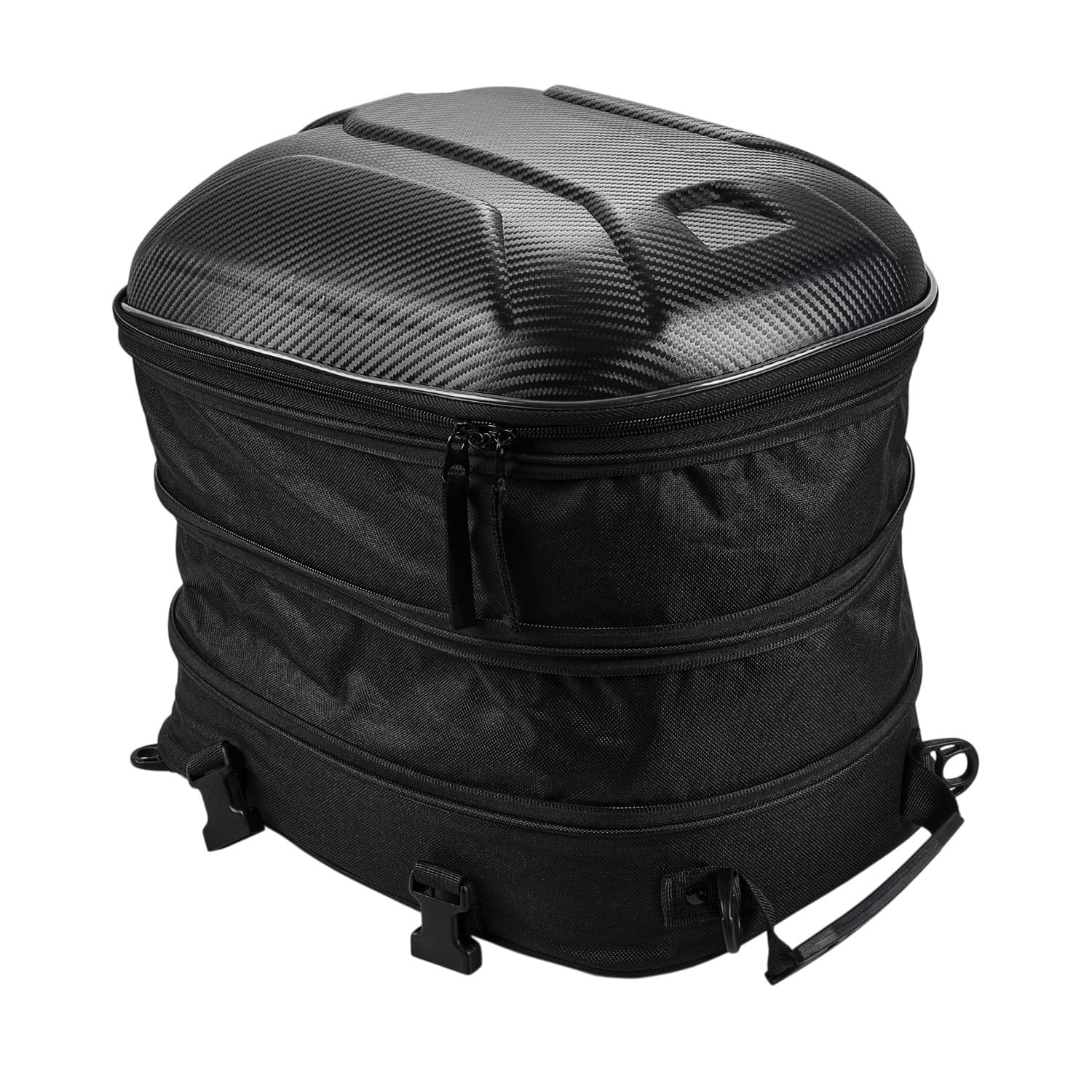 Suitable for most motorcycle models modified accessories Black EVA polyester cloth motorcycle rear luggage bag