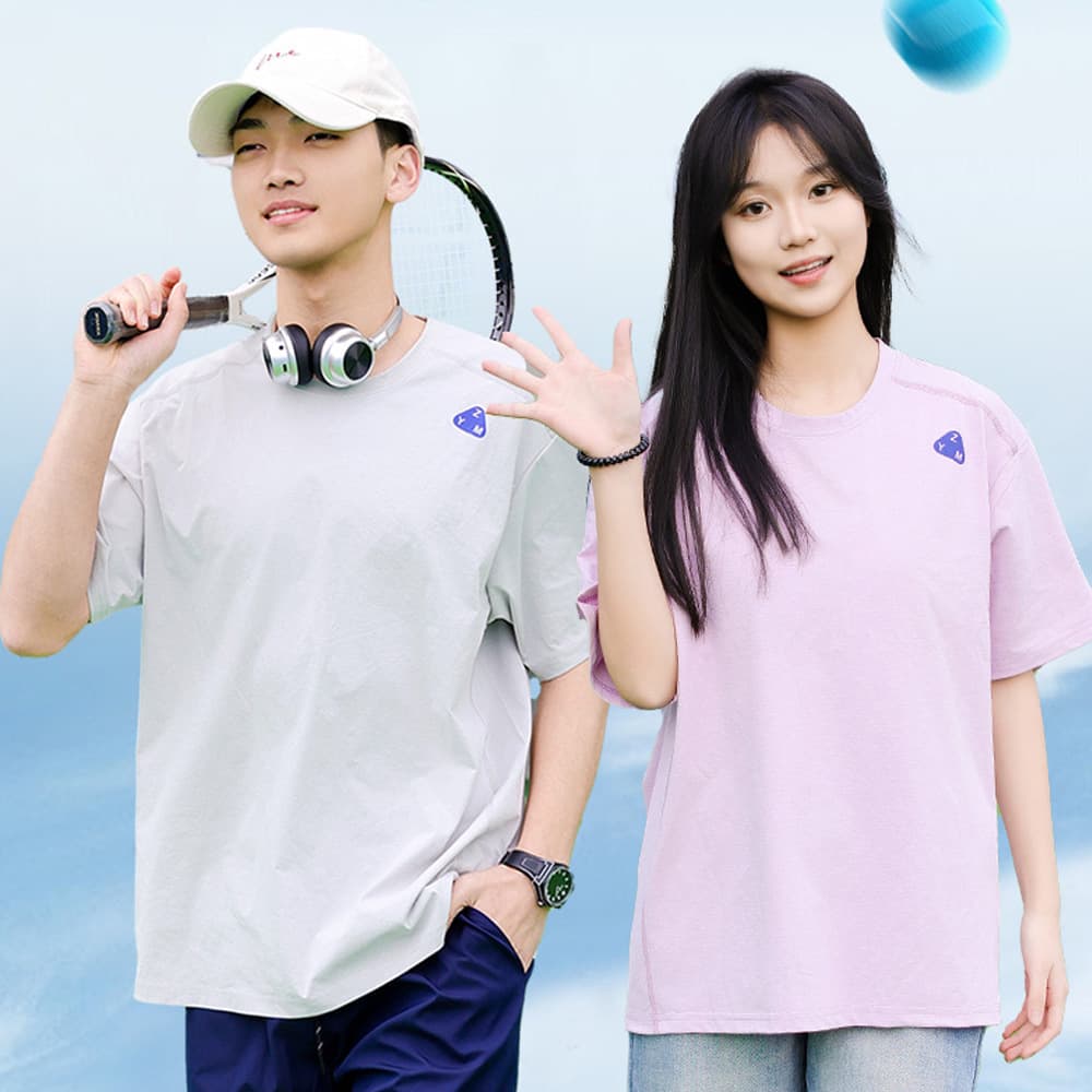 Youth Short Sleeve Summer Quick-Dry T-Shirt for Teens, Boys' Badminton Shirt, Girls' Cool Feel Summer Top