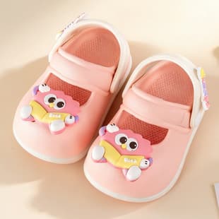 Spring Summer New Soft Sole Boys Clog Shoes Girls Indoor Sandals Baby Indoor Bathroom Closed-Toe Shoes