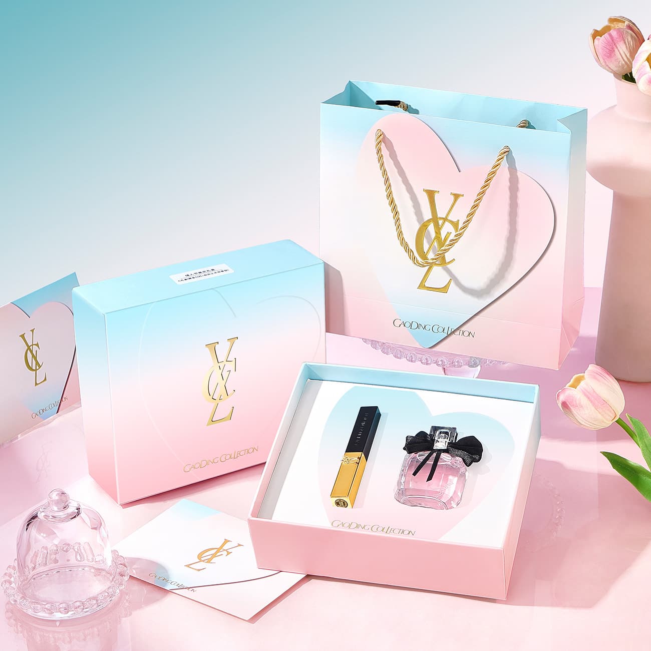 CHXERL Valentine's Day Premium Gift Box for Wife Birthday Gift Makeup Set Perfume Lipstick Set