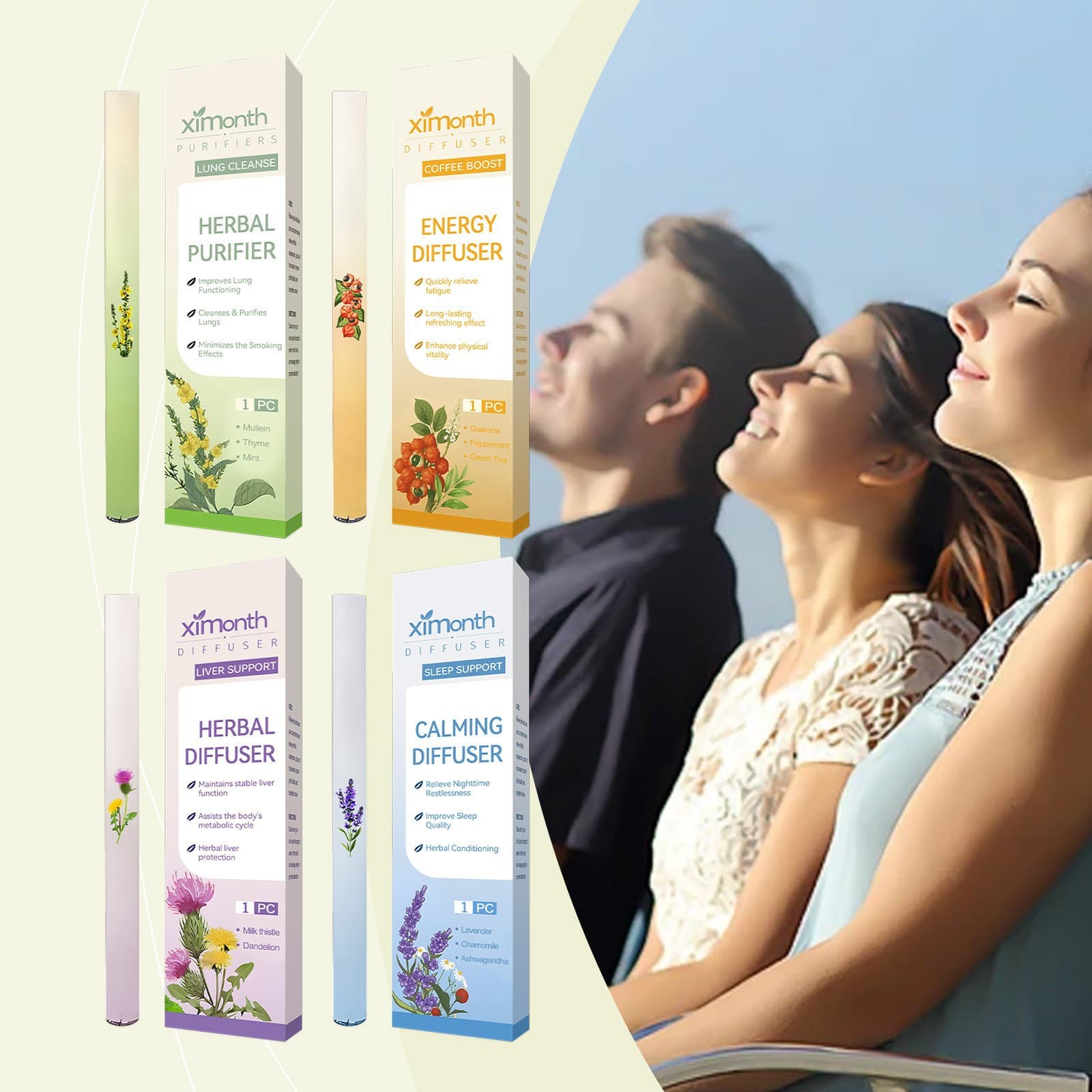 Cross-border XIMONTH herbal bar series mild ingredients care and nourish the body daily cleansing care bar