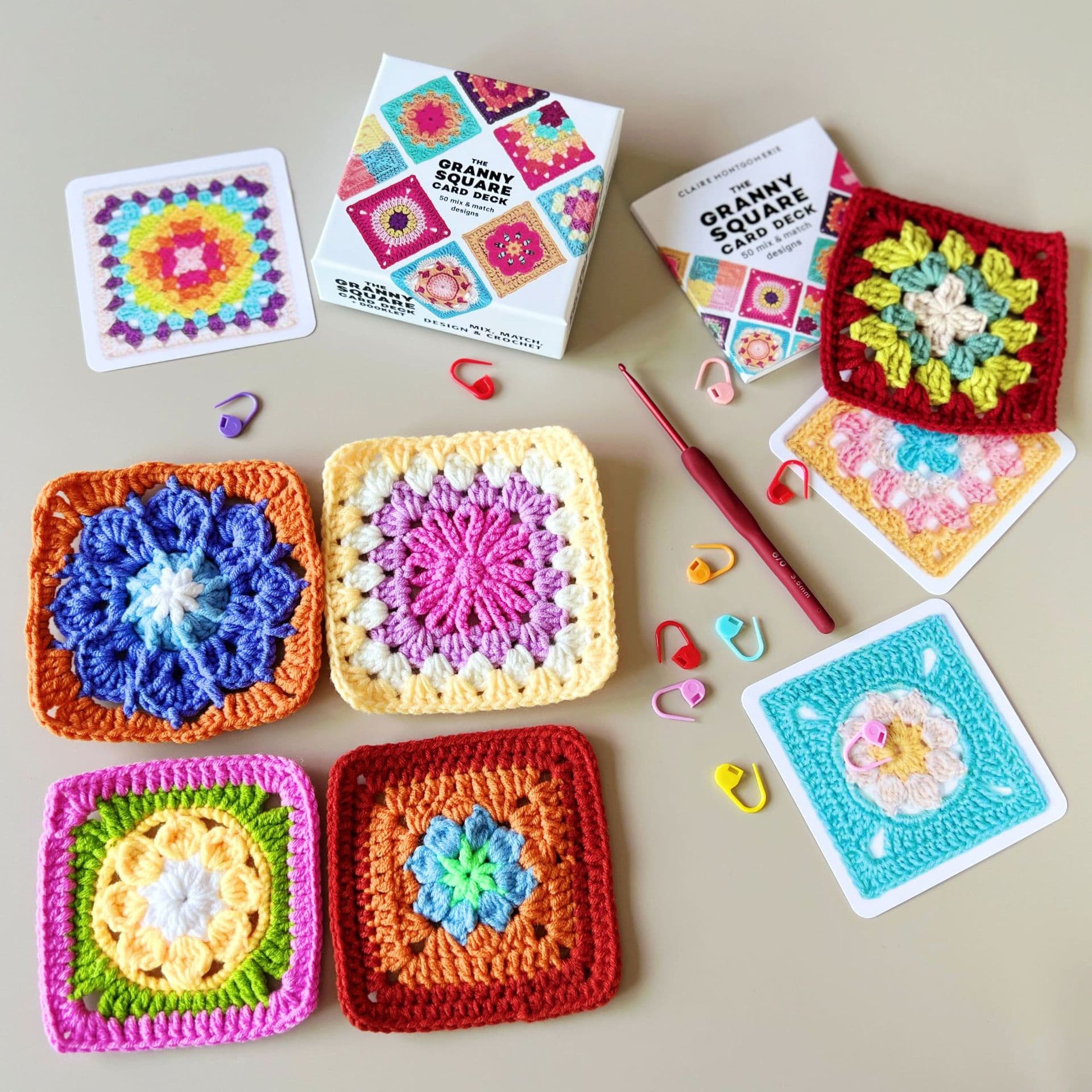 Crochet Practice Kit The Granny Square Card Deck DIY Granny Knitting Pattern Learning Set
