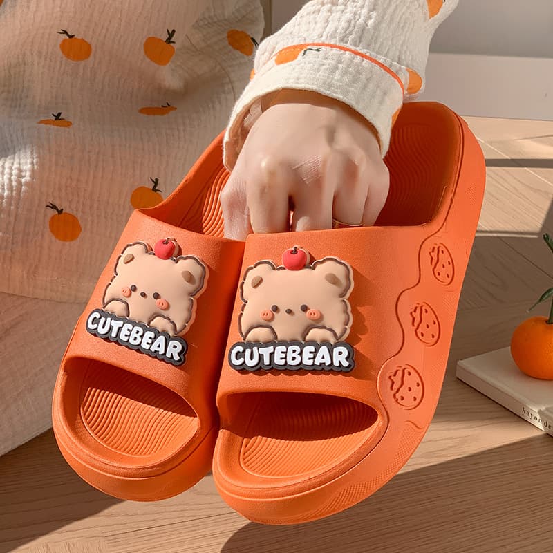 New Slippers for Women Summer Fashion Korean Style Elevated Thick Sole Anti-Slip Wear-Resistant Soft Sole Home Cloud-Like Comfort Sandals