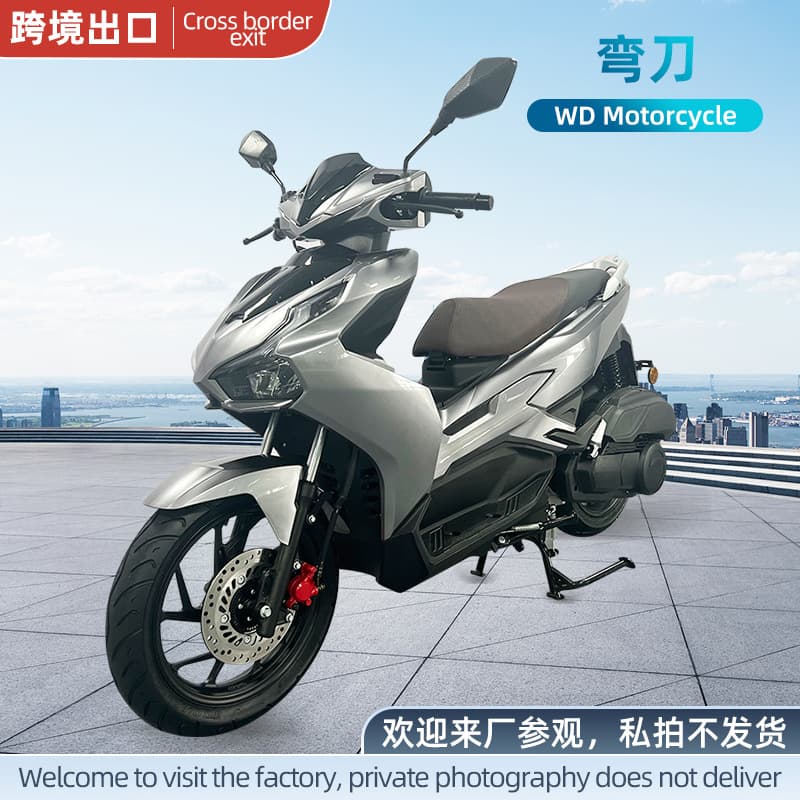 Cross-border Export Curved Blade Gasoline Adult Two-wheel Motorcycle Scooter Street Bike 150cc