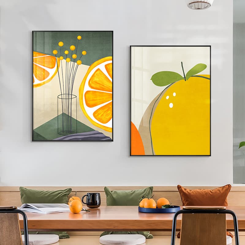 Nordic light luxury restaurant decoration painting, dining room background painting, entrance mural, bedroom oil painting, modern simple living room hanging painting
