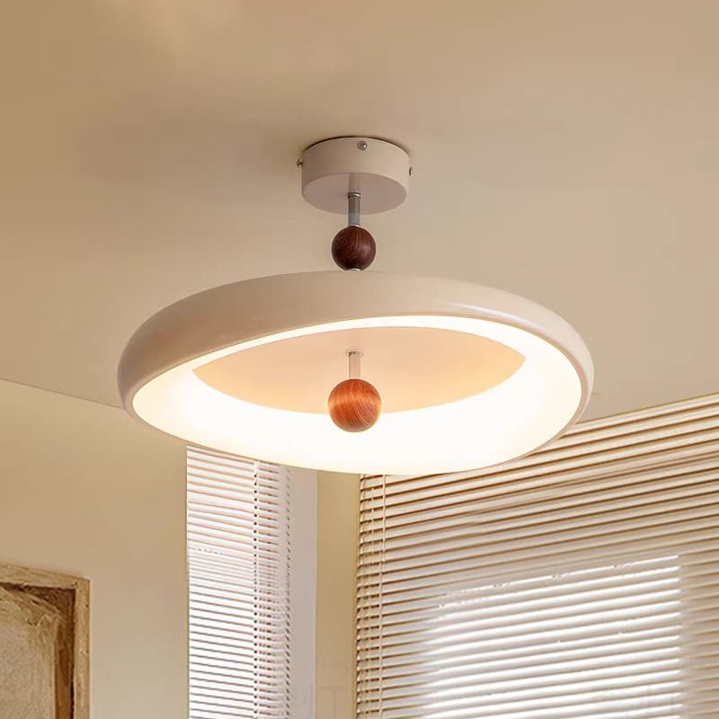 Log style ceiling lamp, medieval bedroom lamp, 2025 new style children's room lamp, French cream style master bedroom lamp