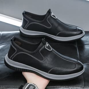 2026 Spring New Men's Casual Leather Shoes, Breathable Men's Shoes, Soft Sole Soft Upper Shoes, Driving Shoes, Loafers