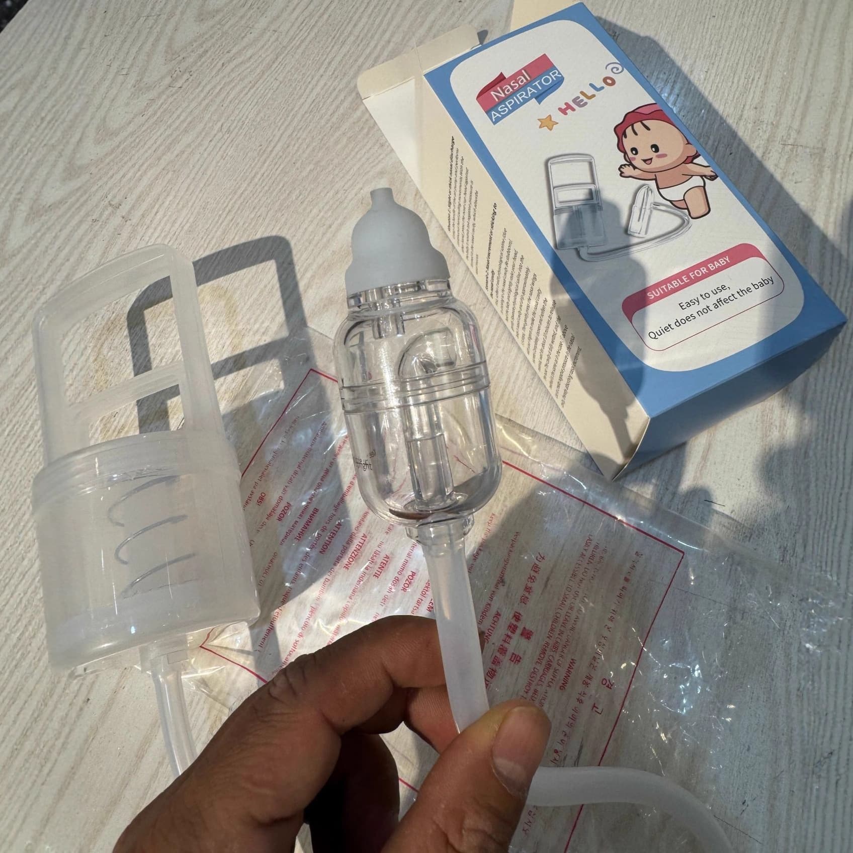New Suction Nasal Aspirator, Negative Pressure Hand Pump for Infants and Babies, Mucus and Booger Cleaner, Suitable for Newborns