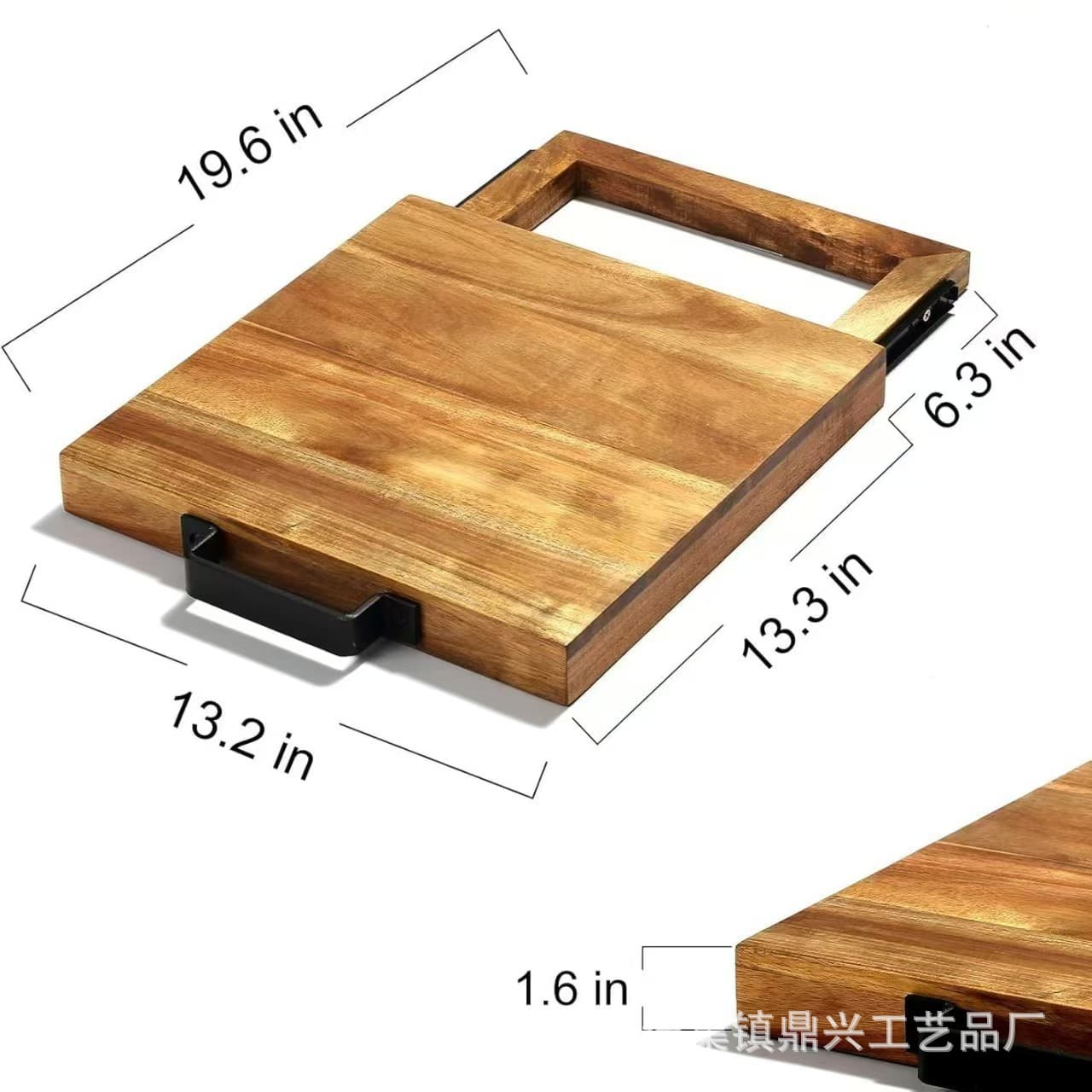 Solid Wood Coffee Machine Base Square Air Fryer Storage Stand Creative Square Expandable Base Wooden Stand