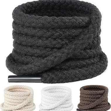 in stock 4mm cotton rope cotton and linen thick shoelaces fit dunk low cashew flower joint TS round Aj shoelaces