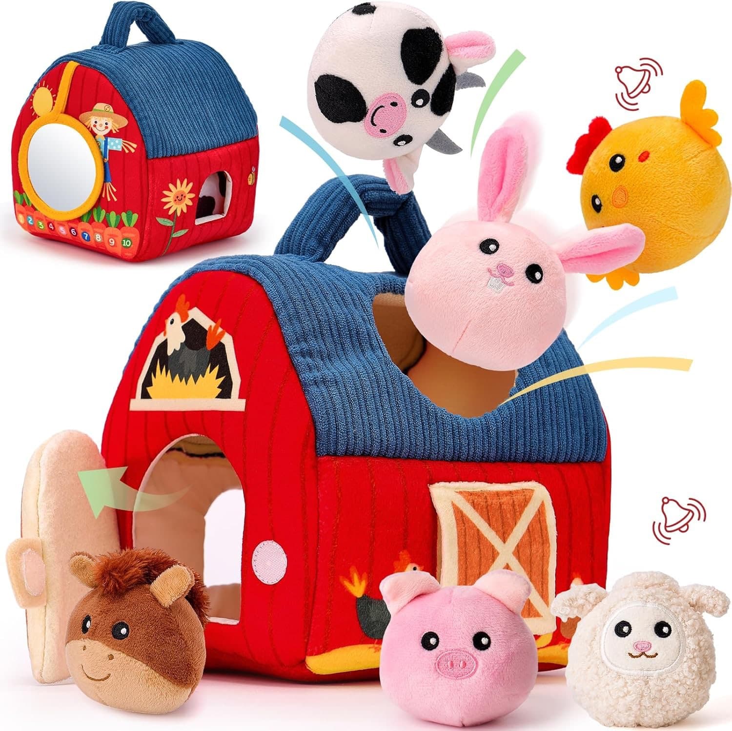 Plush Blind Box Toy Infant Toddler Sensory Toy Farm Mini Doll House Figurine