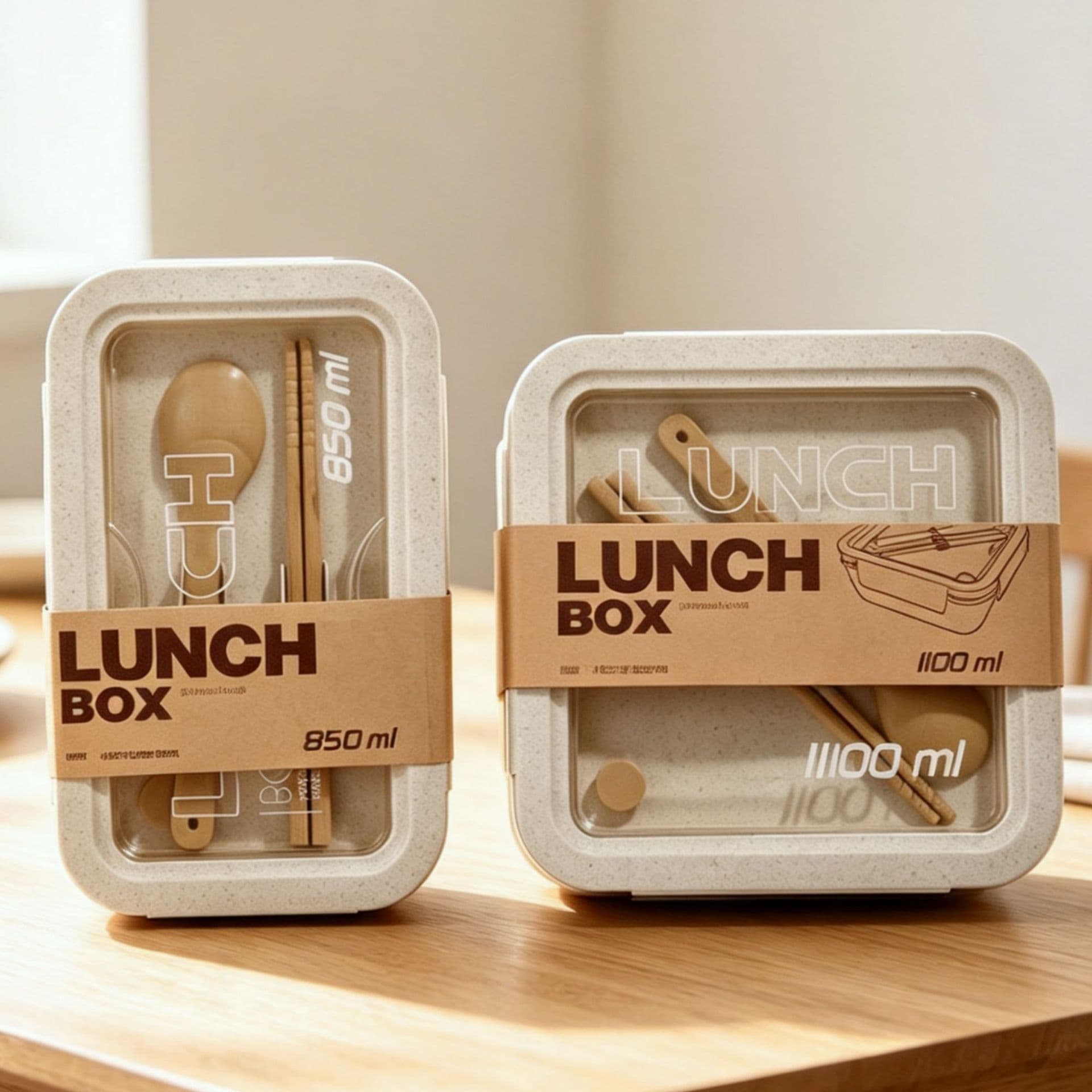 Japanese Lunchbox Microwave-Safe Heated Bento Box for Office Workers with Fruit Compartment, Cutlery Set, Lunch Container