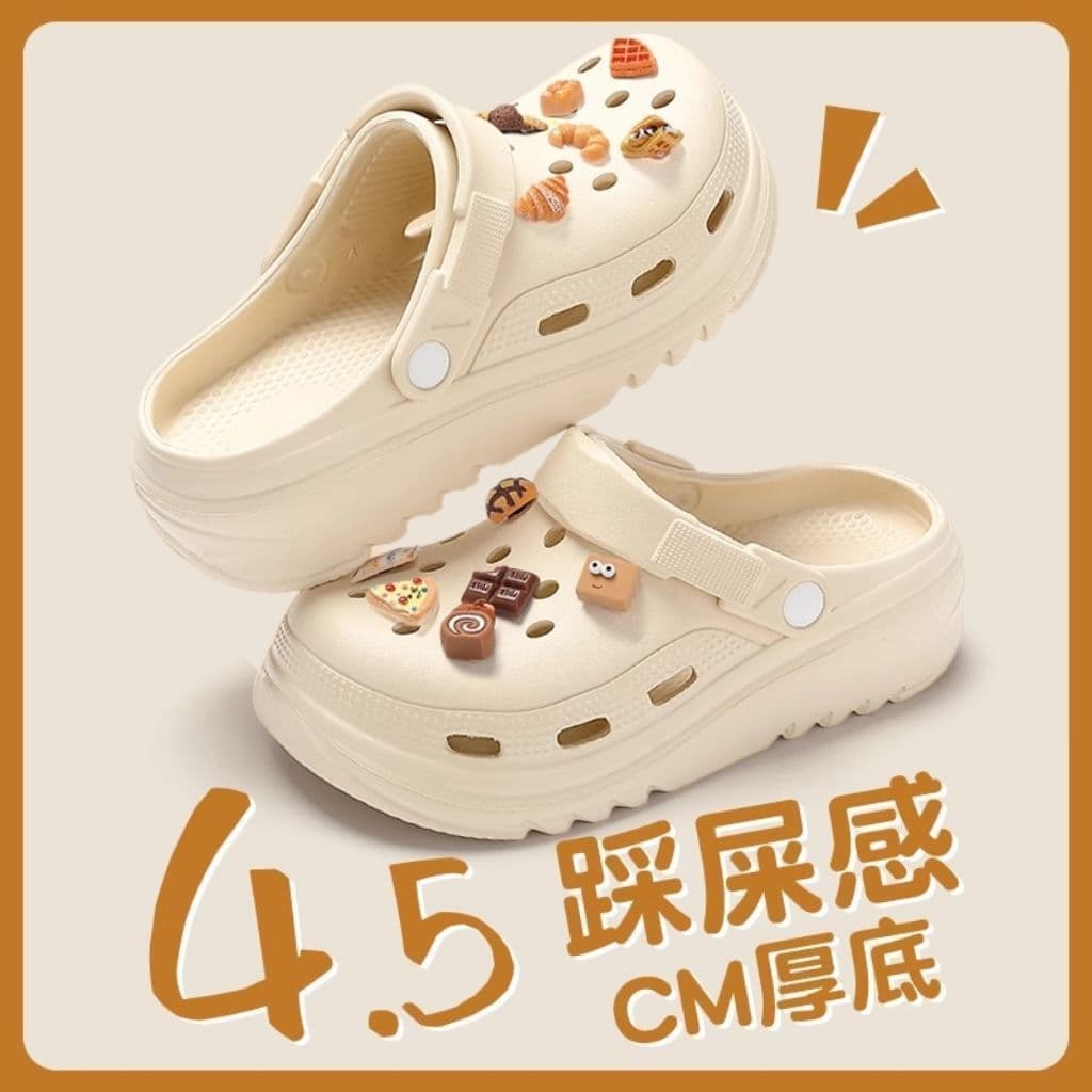 Women's Clog Shoes 2026 New Anti-Slip Thick Sole Sandals Beach Shoes Closed-Toe Slippers Summer Outdoor Drop Shipping