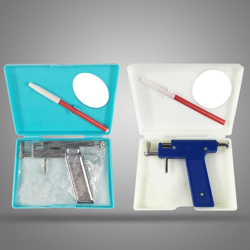 Painless Tattoo Ear Piercing Gun Stainless Steel Ear Hole Drilling Tool No Pain Ear Stud Gun for Tattooing Ear Hole Piercing