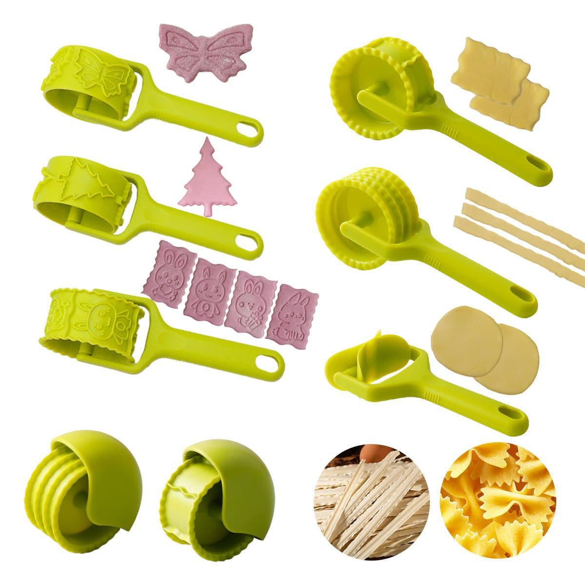 Wholesale Plastic Printed Cookie Mold Fancy Lace Cookie Roller Noodle Cutting Children's Hand Tools