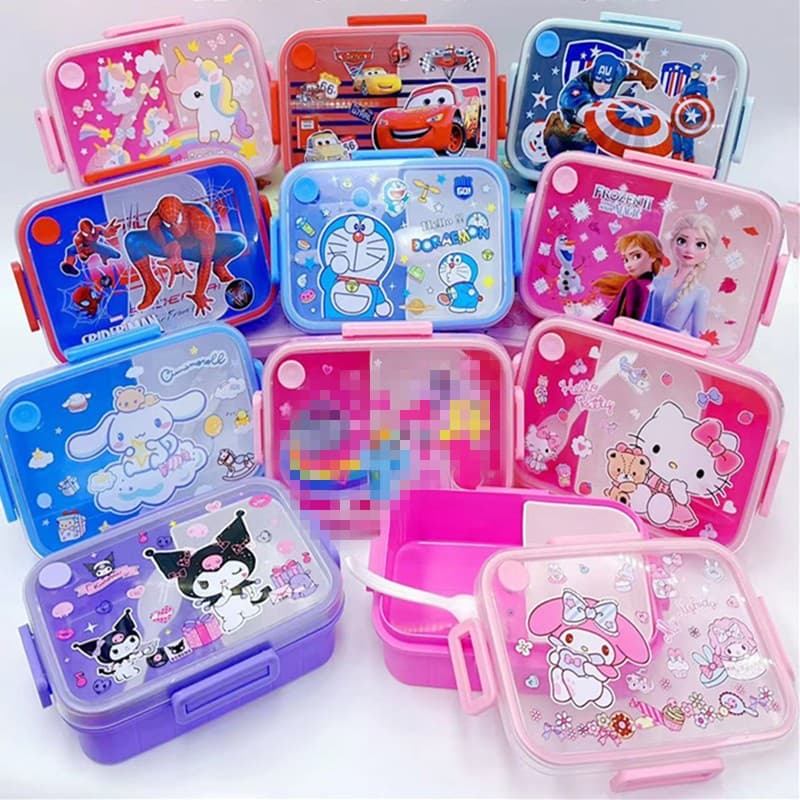 New Sanrikumei lunch box cartoon children's lunch box lunch box lunch box fruit box children's divided lunch box