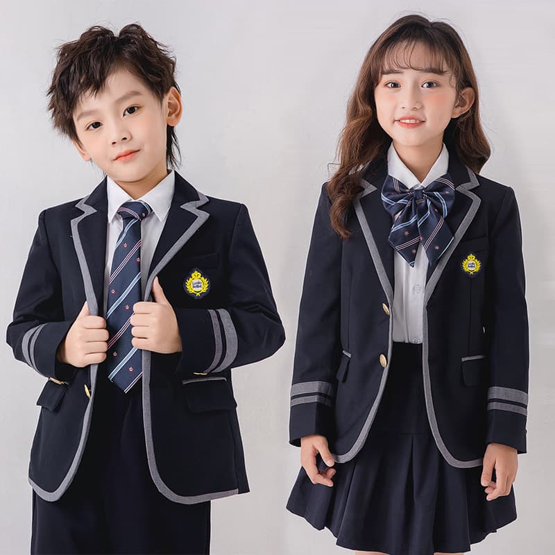 Kindergarten uniforms, spring and autumn clothing, British college style primary school students, class group activity clothing, children's school uniforms factory