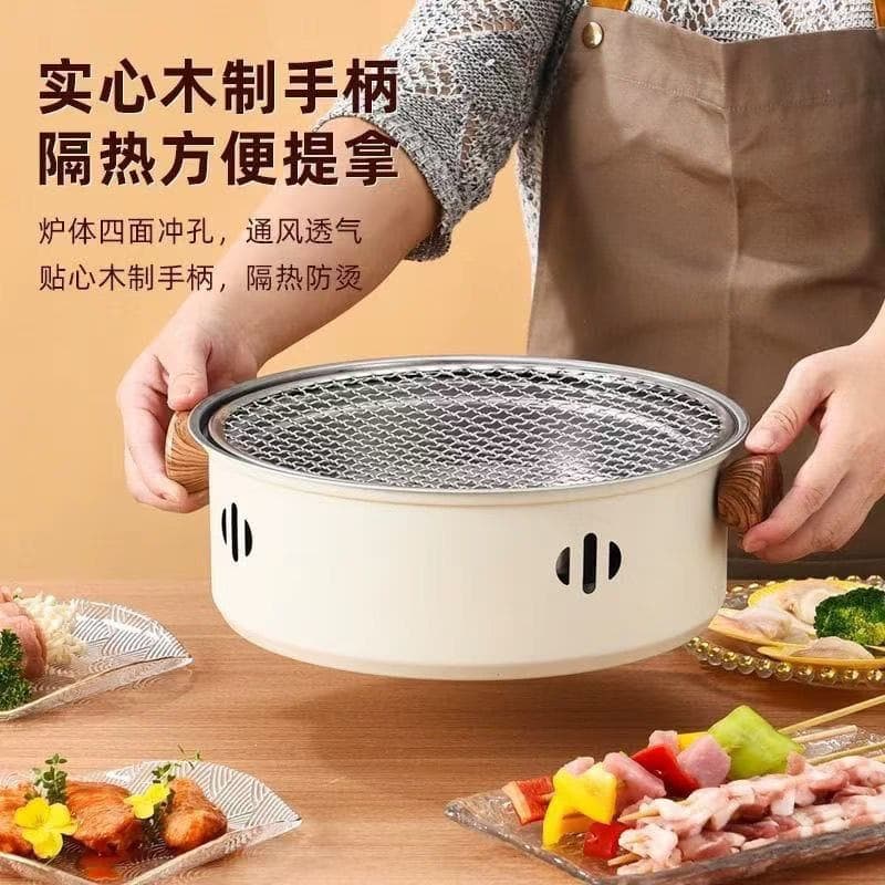 Multifunctional Charcoal Grill Outdoor Party BBQ Grill New Year Stove Tea Camping Portable BBQ Grill