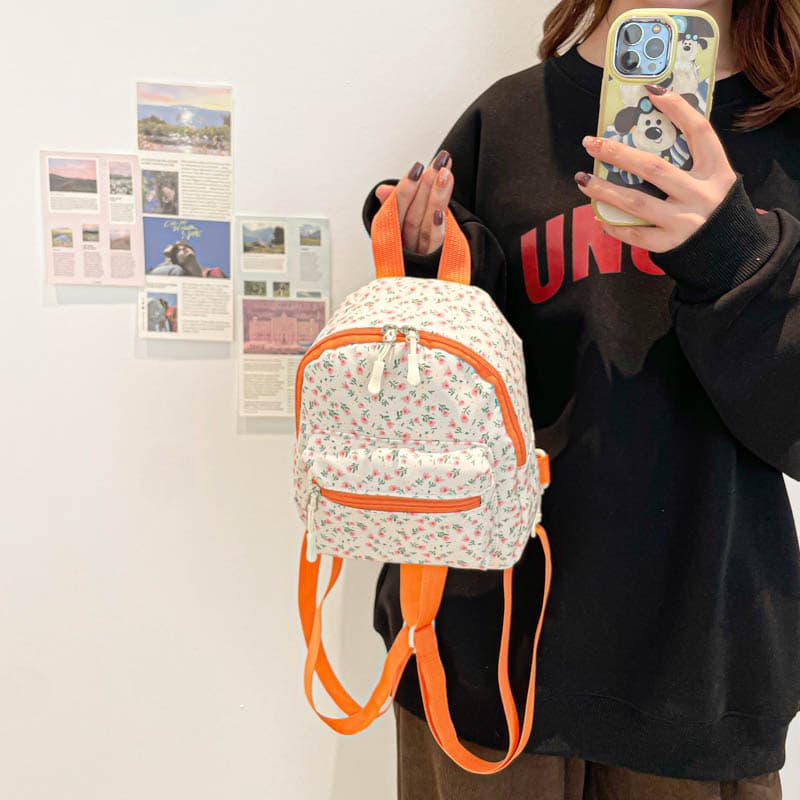 New Cute Backpack for Female Students, Fresh and Sweet Schoolbag, Versatile Casual Small Bag, Lightweight Minimalist Mini Backpack