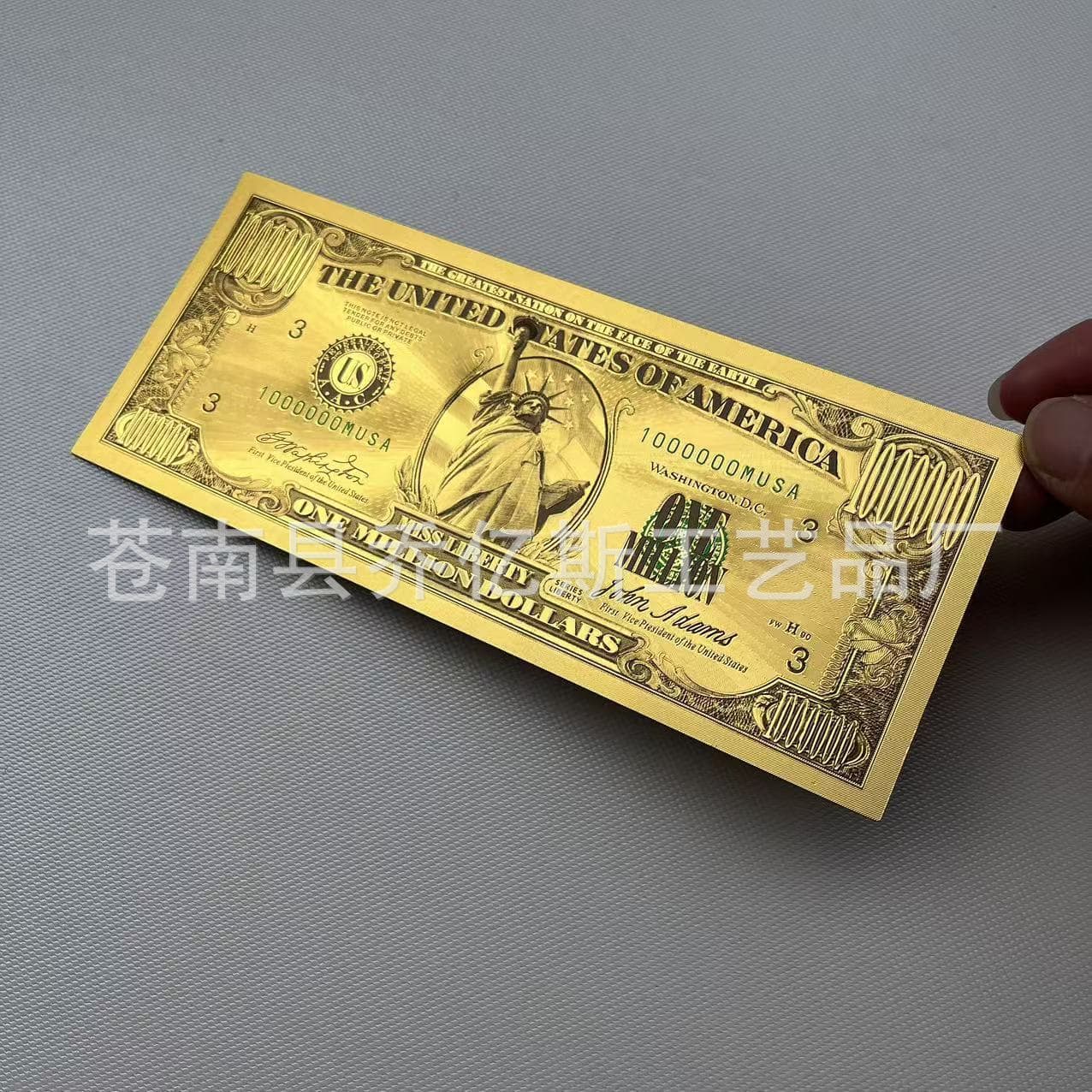 Creative Gold Foil Statue of Liberty Million Face Value Currency Coins Plastic Coins Gold Foil Cards