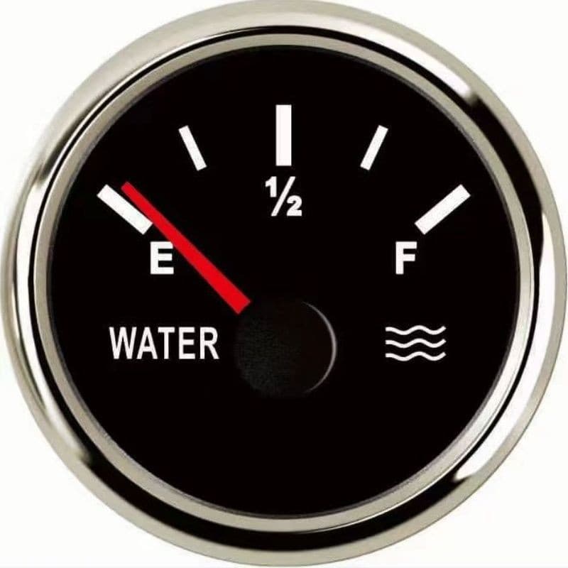 Boat Yacht Fuel Level Gauge RV Water Level Fuel Gauge 12V 24V Universal Signal 0-190 Ohm