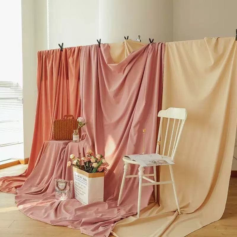 Morandi solid color background cloth style Internet celebrity live photo photography props baby photography decoration beige wall hanging cloth