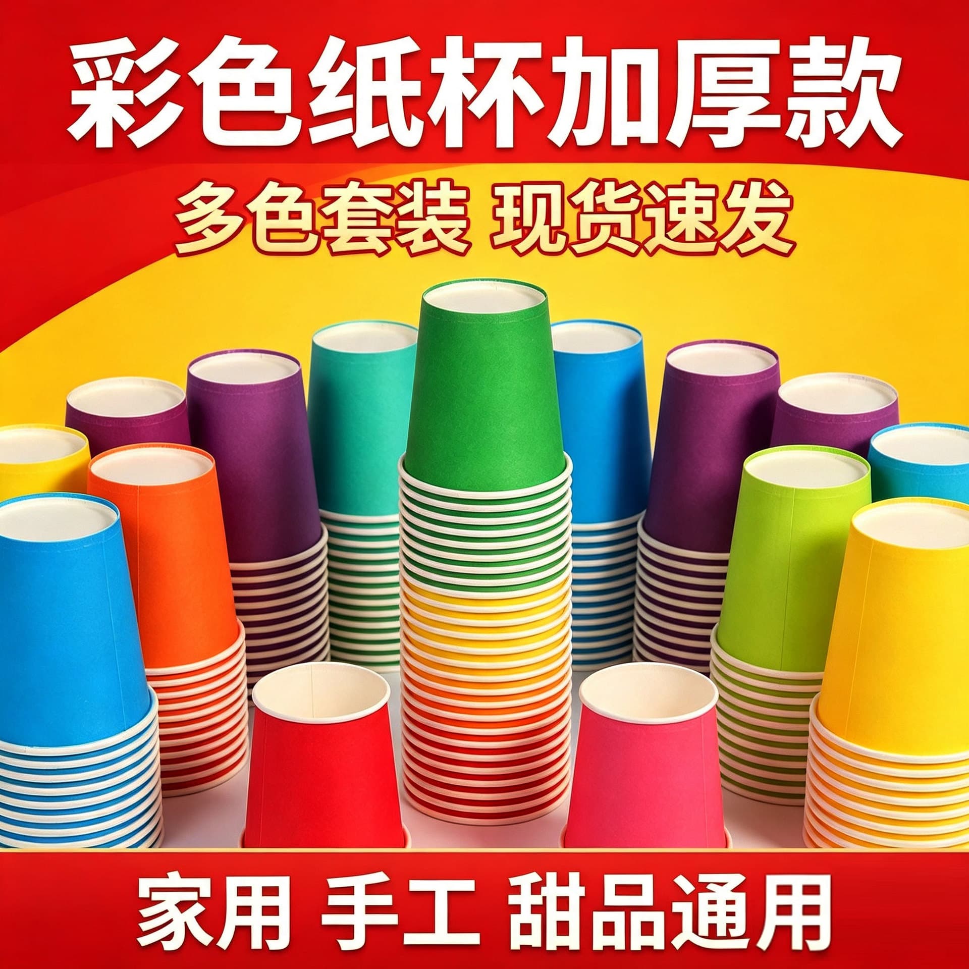 Disposable Thickened Colored Paper Cups, DIY Single Color Paper Cups, Children Drawing Paper Cups, Kindergarten Early Education Paper Cups Wholesale