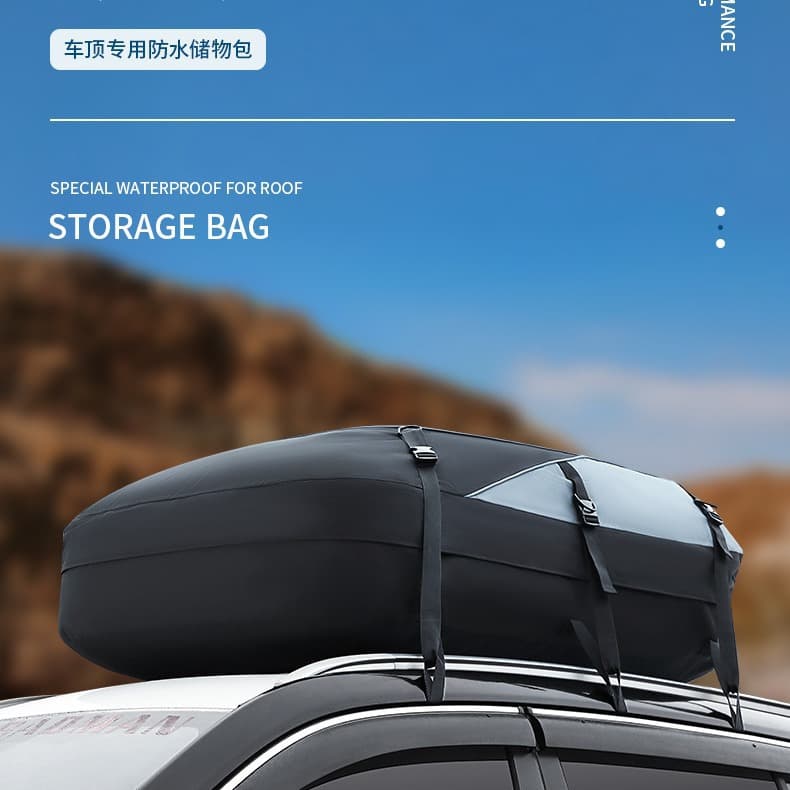 Amazon Hot Selling Car Roof Bag 600D Outdoor SUV Foldable Travel Gear Roof Top Cargo Carrier