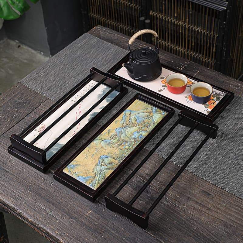 Bamboo Water-Absorbing Tea Cup Holder, Kung Fu Tea Set Accessory, Water-Absorbing Tea Tray, Cup Drying Rack, Cup Stand, Coaster, Cup Mat