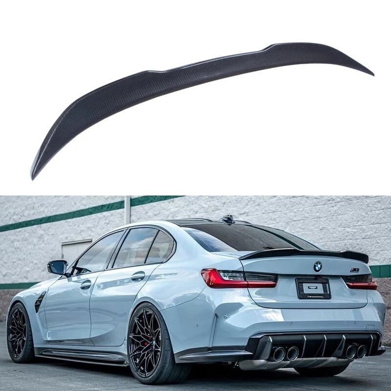 Factory Direct Cross-border Spoiler for BMW 3 Series G20 G28 M3 G80 Modified CS Style Dry Carbon Fiber Spoiler