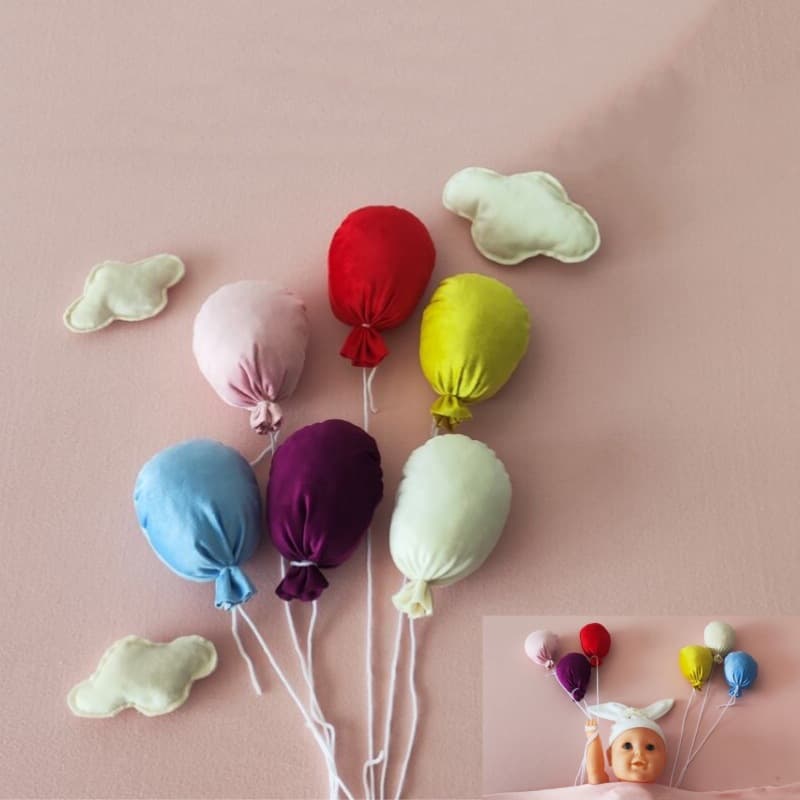 Export Baby Photography Rainbow Balloon Set Studio Cute Newborn Baby Photography Props Stock