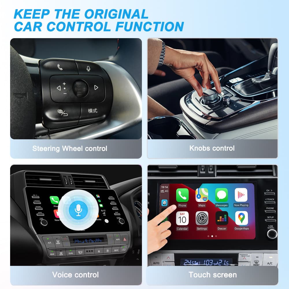 Cross-border New Wired to Wireless Apple CarPlay Box Plug-in Android Auto 2-in-1