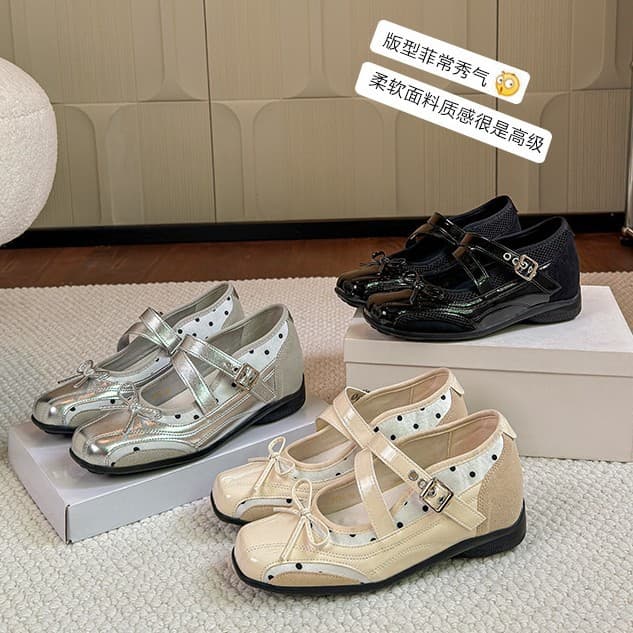 Sheepskin Version~ 6cm Height Increase Mary Jane Women's Shoes 2026 New Style Chanel-style Leather Shoes Polka Dot Flats for Women