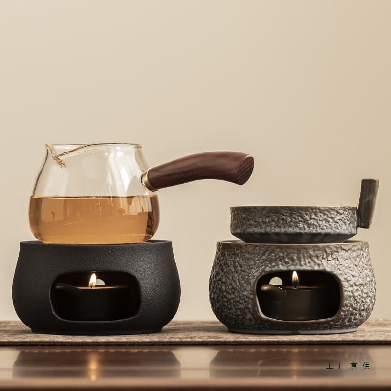 Tea Warming Stove with Candle Heating Base, Insulated Tea Roaster, Aroma Enhancer, and Candle Holder