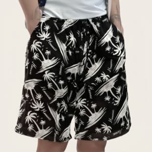 Men's Summer Sports Rafting Thai Street Style Quick-Dry Beach Shorts Cotton Silk Thin Casual Home Shorts