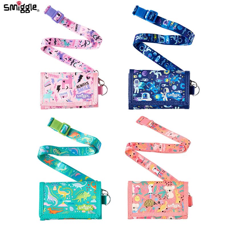 Australian smiggle children's wallet card bag student folding male and female cartoon bus card holder birthday gift