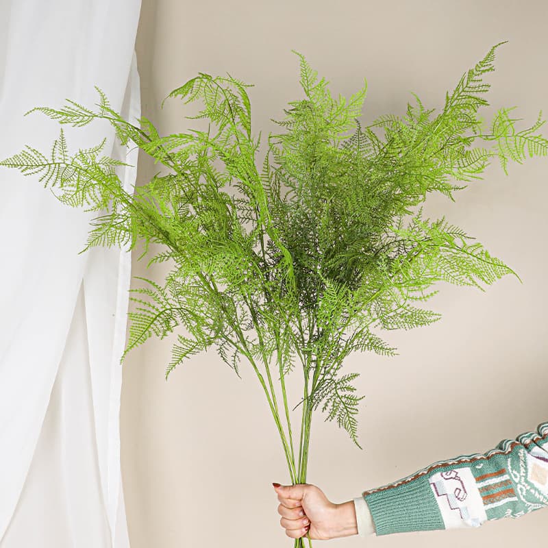 Simulated Large 18-Leaf Asparagus Fern, Japanese Zen Style, Home Living Room Desktop Decoration, Artificial Flowers, Soft Decor