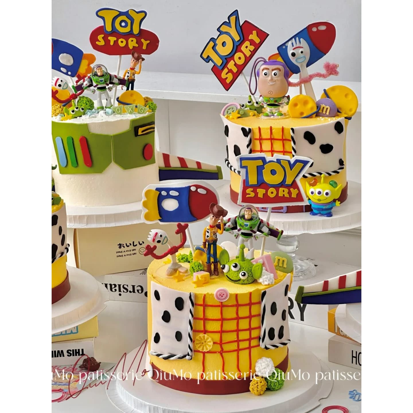 Toy Story cake decoration ornaments cartoon doll Woody Tracey Buzz Lightyear children's birthday card