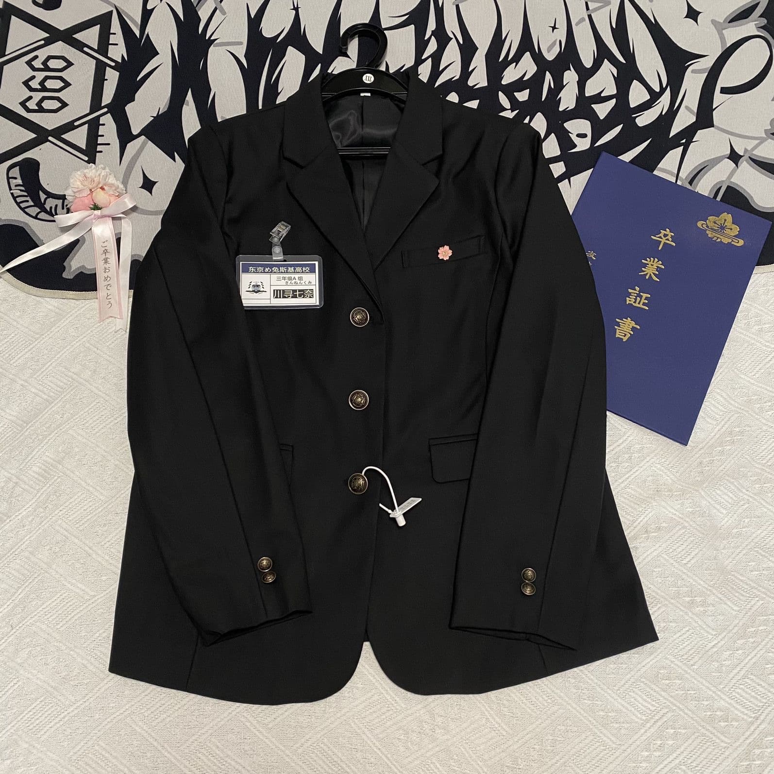 Original Authentic JK Style Three-Button Women's Jacket, College Style, New Arrival in Black, Navy, and Gray