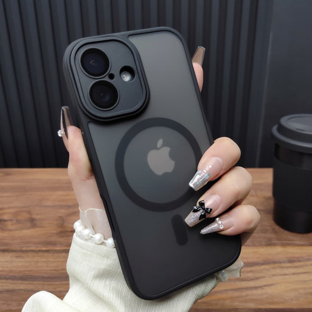 Compatible with Apple 17 Pro Max Phone Case iPhone 16 with Built-in Lens Film 15 Plus Skin-Feel Frosted 14 Magnetic