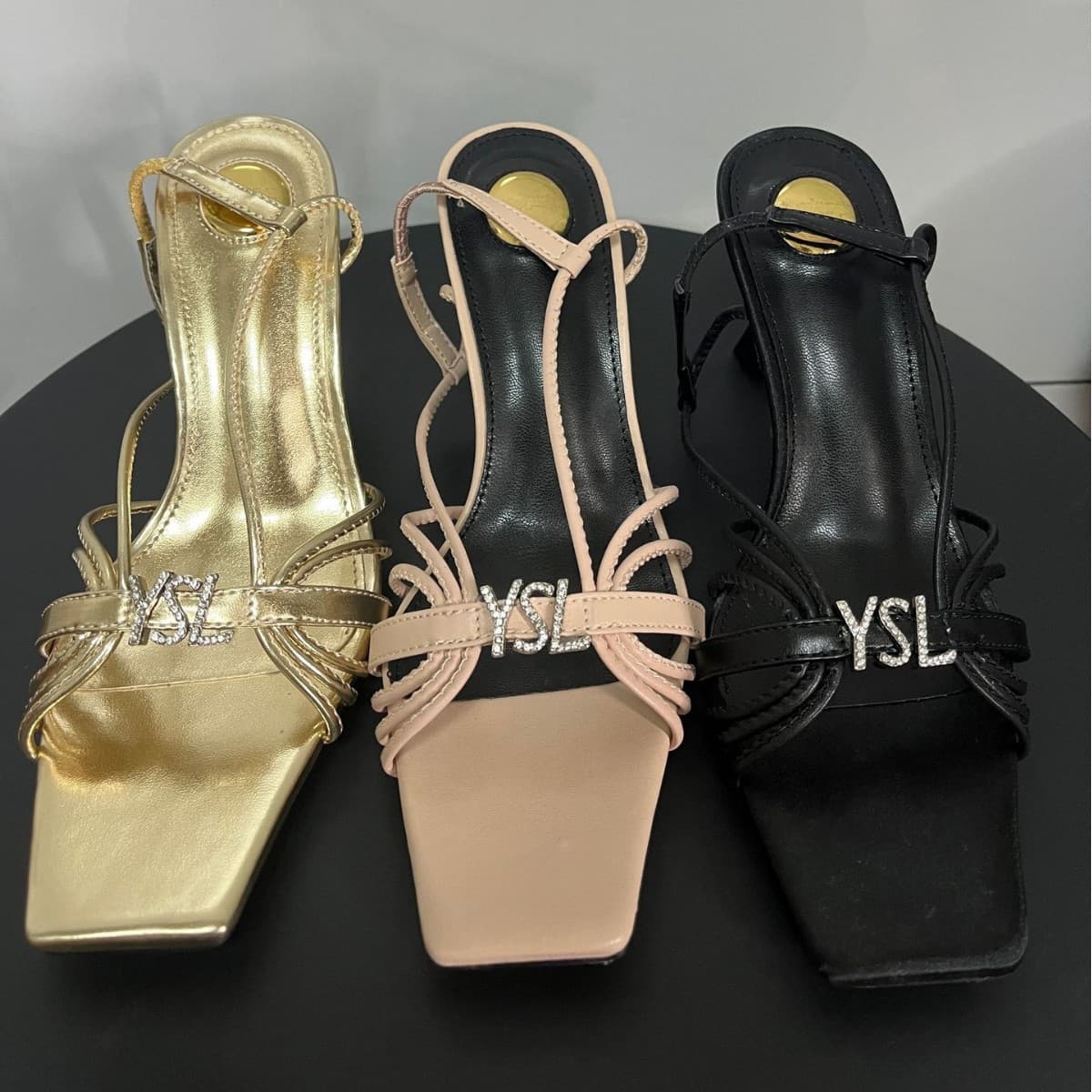 2026 New French Square Toe Cross Strap Stiletto Heels for Women, Fashionable YSL-Inspired Trendy Sandals to Pair with Dresses
