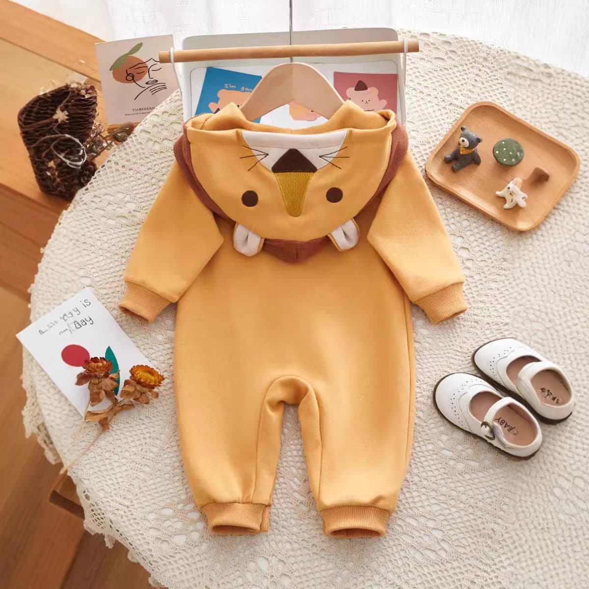 2026 Baby Hooded Bodysuit, Stylish Spring Going-Out Clothes for Newborn Boys and Girls, New Crawler