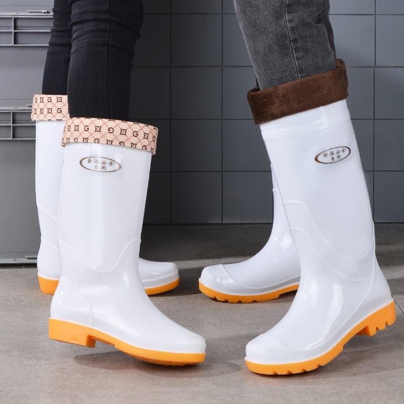 High-top PVC food-grade shoes, kitchen, breeding, labor protection rain boots, unisex, anti-slip, wear-resistant, waterproof, acid and alkali resistant, work rain boots