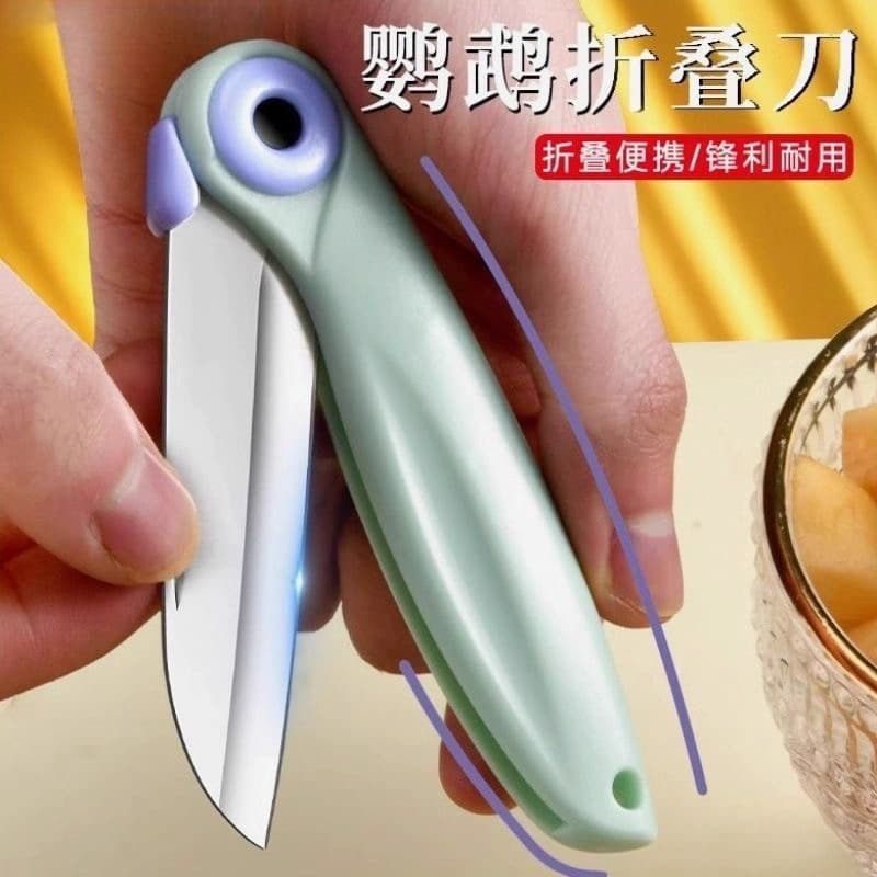 Stainless Steel Fruit Knife Outdoor Portable Folding Knife Sharp Kitchen Home Peeling Scraping Student Dormitory Use