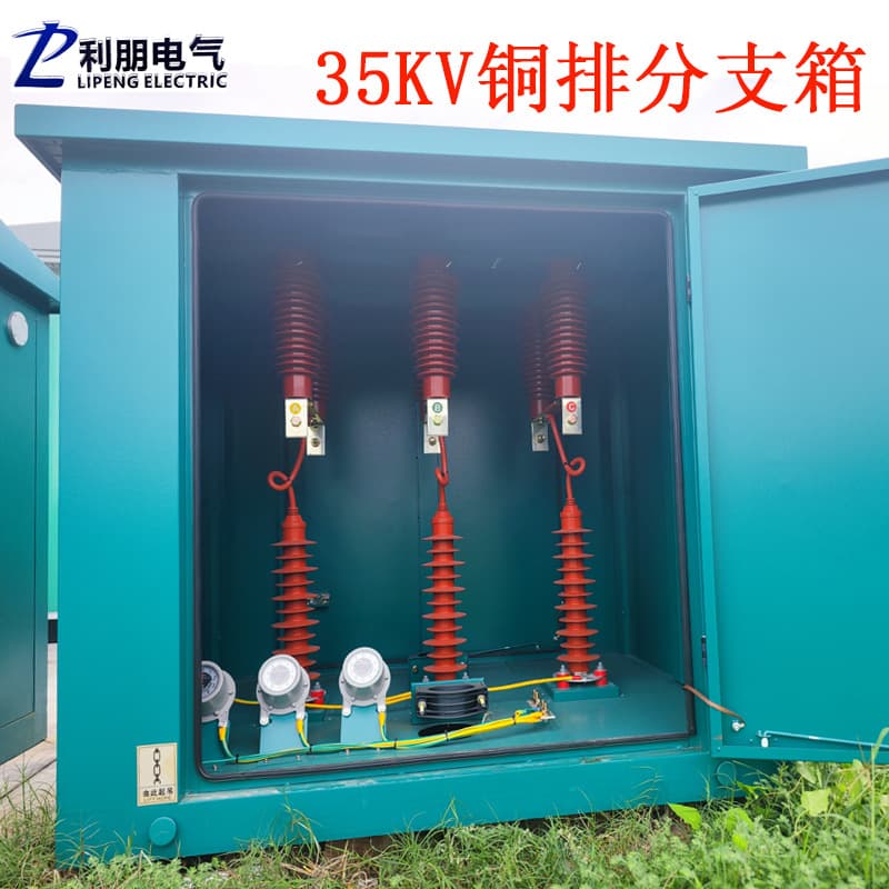 Outdoor High Voltage Cable Branch Box with Isolation Cable Tap Box One Input Two Output 35KV Copper Busbar Cable Branch Box