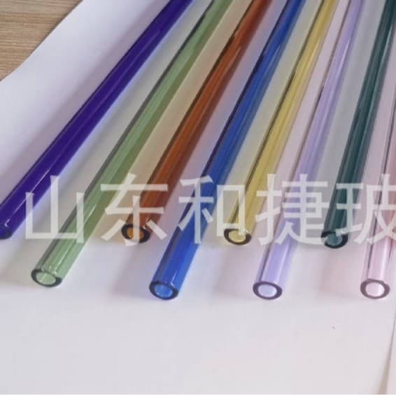Manufacturer wholesale high borosilicate transparent glass straws heat-resistant and durable set anti-lipstick non-disposable juice drinking straws