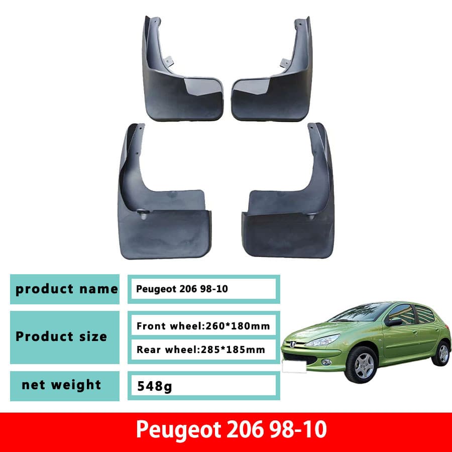 Genuine Peugeot 206 Mud Flaps New Model Peugeot 206 Mudguard Accessories