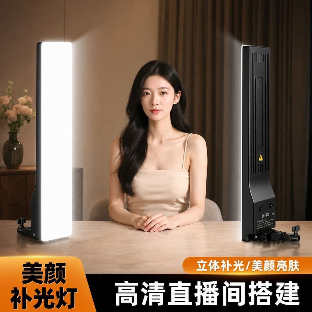Double-row live broadcast fill light for anchor beauty special live broadcast room indoor facial soft light LED shooting video lighting